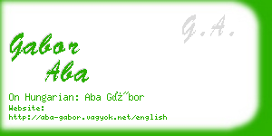 gabor aba business card